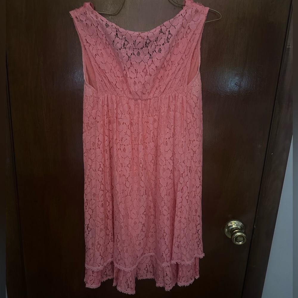 Sweet Sinammon Set of 2 Pink and Blue Flower Midi Dress Size: M